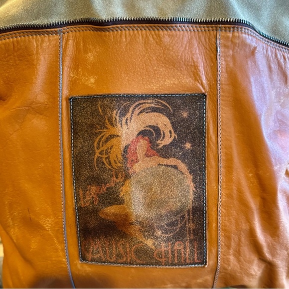 Gabs Cognac Music Hall Art Nouveau patchwork Butter Leather made in Italy - Picture 4 of 16